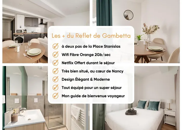 Le Reflet De Gambetta - Place Stanislas - 2 Pers - Centre Апартаменты Нанси